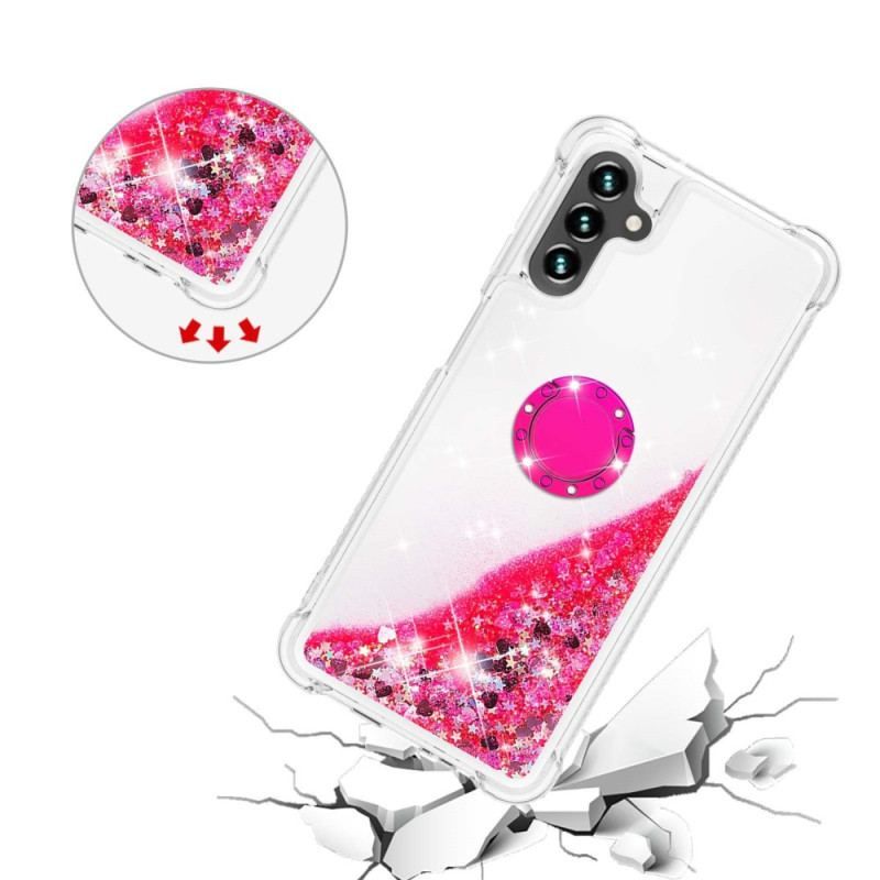 Coque Samsung Galaxy A54 5G Paillettes avec Anneau-Support