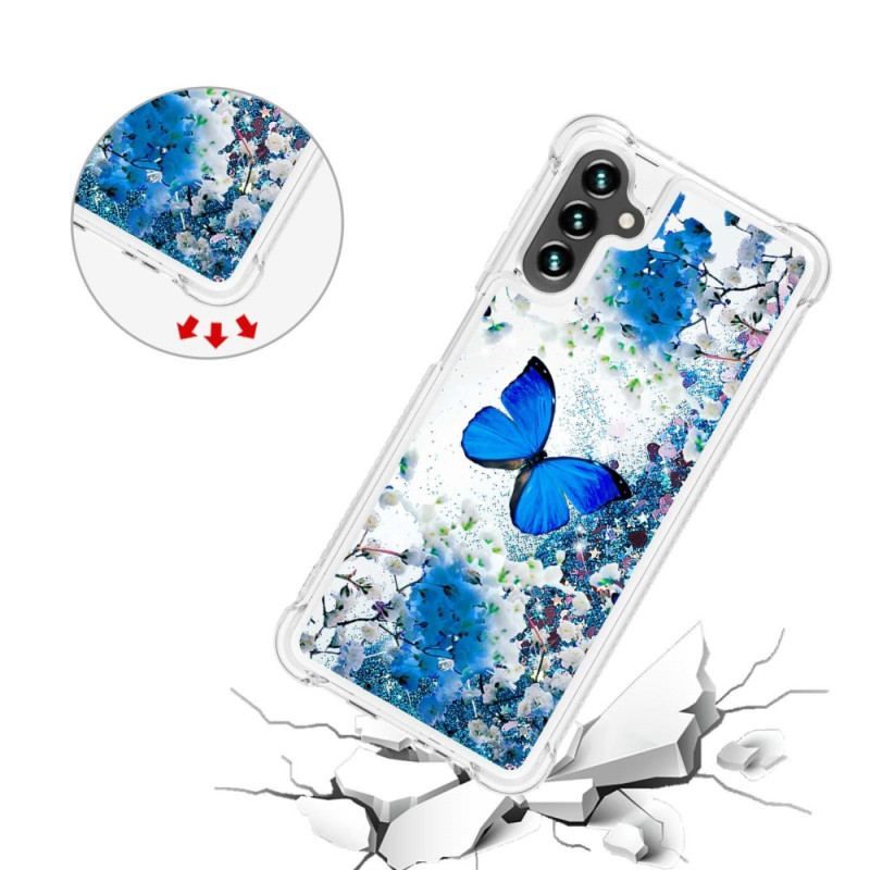 Coque Samsung Galaxy A54 5G Paillettes Papillons