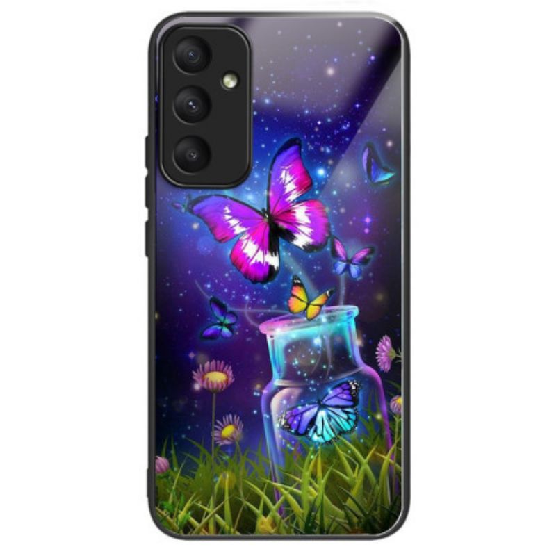 Coque Samsung Galaxy A55 5G Verre Trempé Bouteille et Papillon