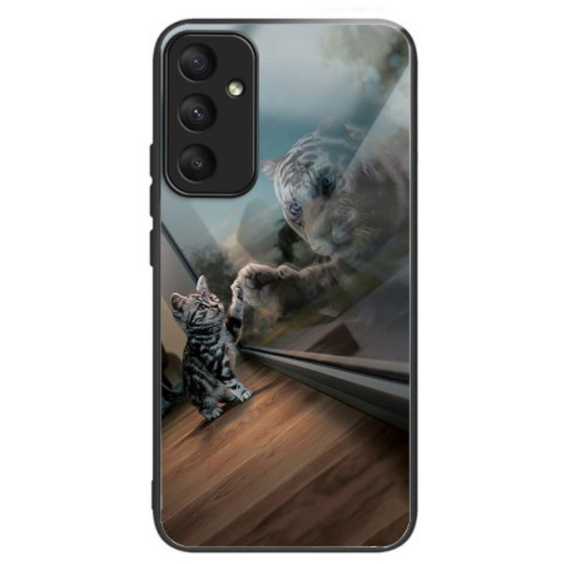 Coque Samsung Galaxy A55 5G Verre Trempé Chat miroir