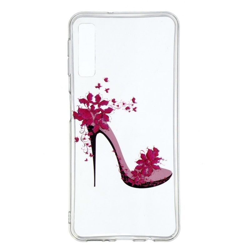 Coque Samsung Galaxy A7 Escarpin Fleuri