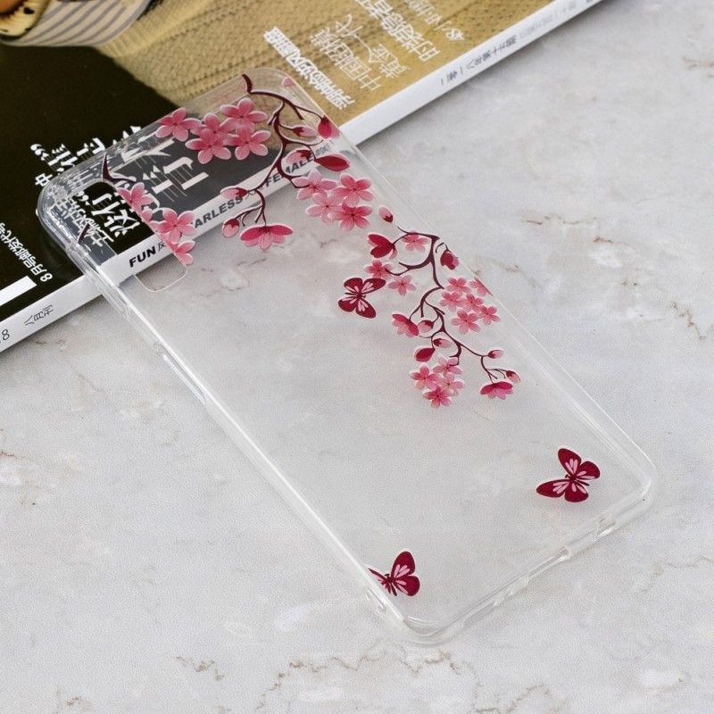 Coque Samsung Galaxy A7 Transparente Arbre Fleuri