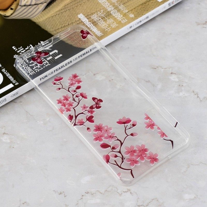 Coque Samsung Galaxy A7 Transparente Arbre Fleuri