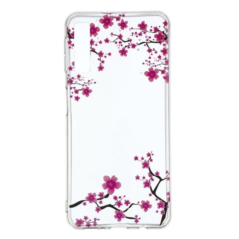 Coque Samsung Galaxy A7 Transparente Arbre Fleuri