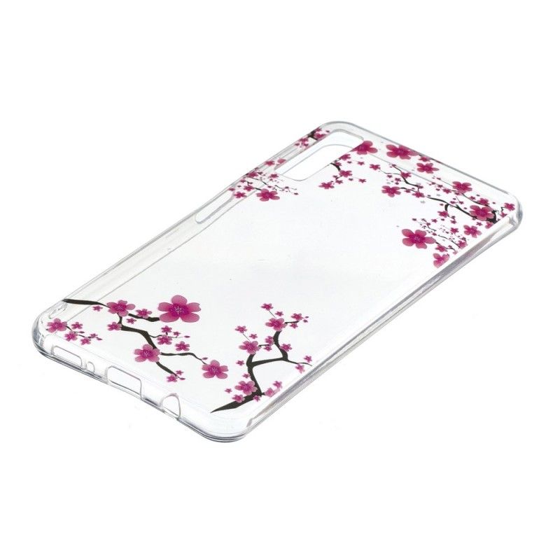 Coque Samsung Galaxy A7 Transparente Arbre Fleuri