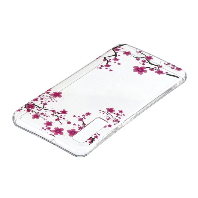 Coque Samsung Galaxy A7 Transparente Arbre Fleuri