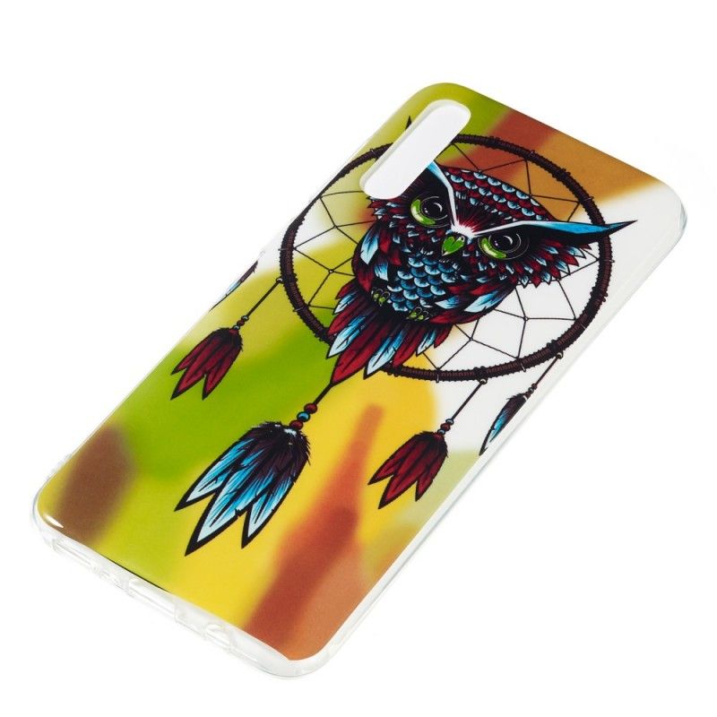 Coque Samsung Galaxy A70 Attrape Rêves Hibou Fluorescente