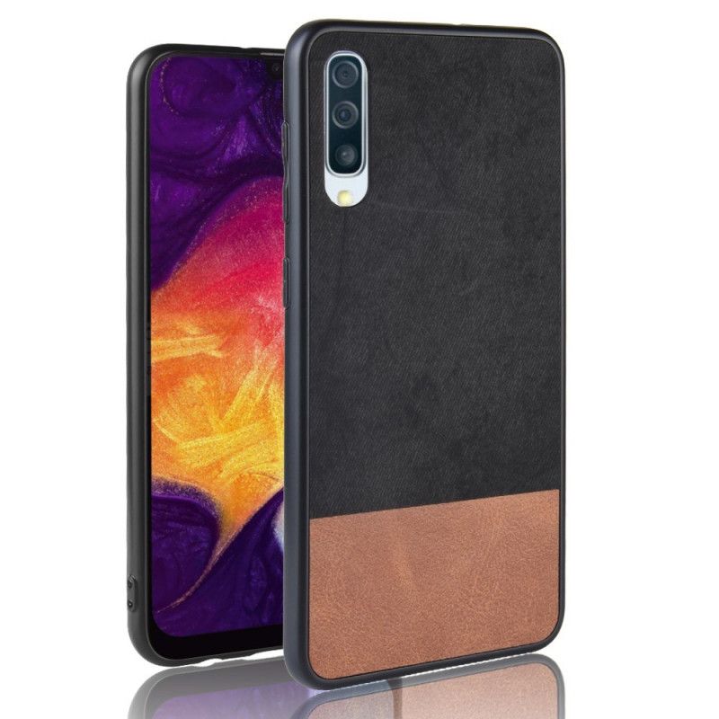 Coque Samsung Galaxy A70 Bicolore Simili Cuir