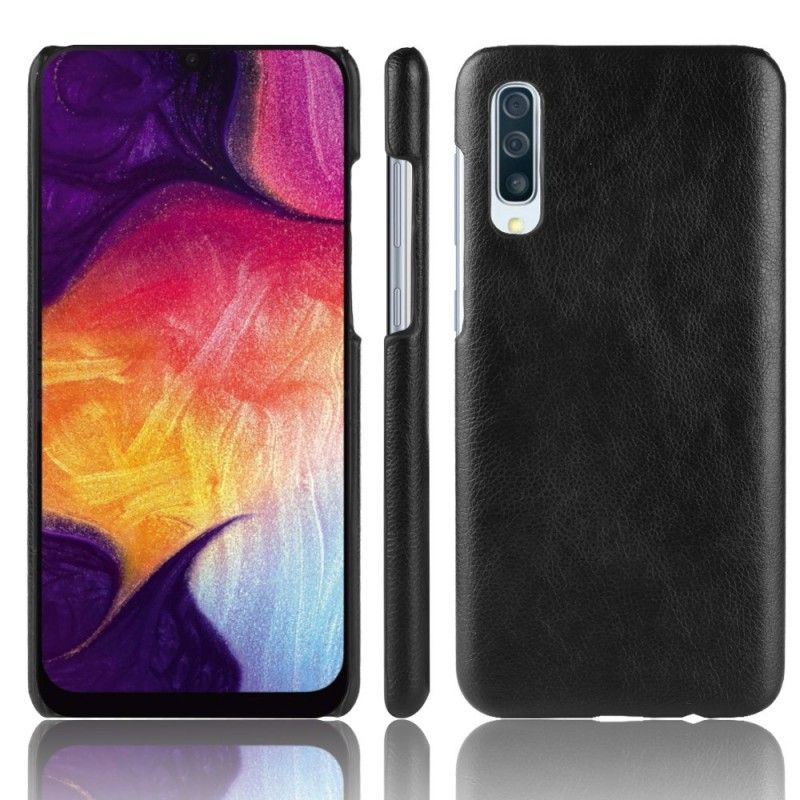 Coque Samsung Galaxy A70 Effet Cuir Litchi