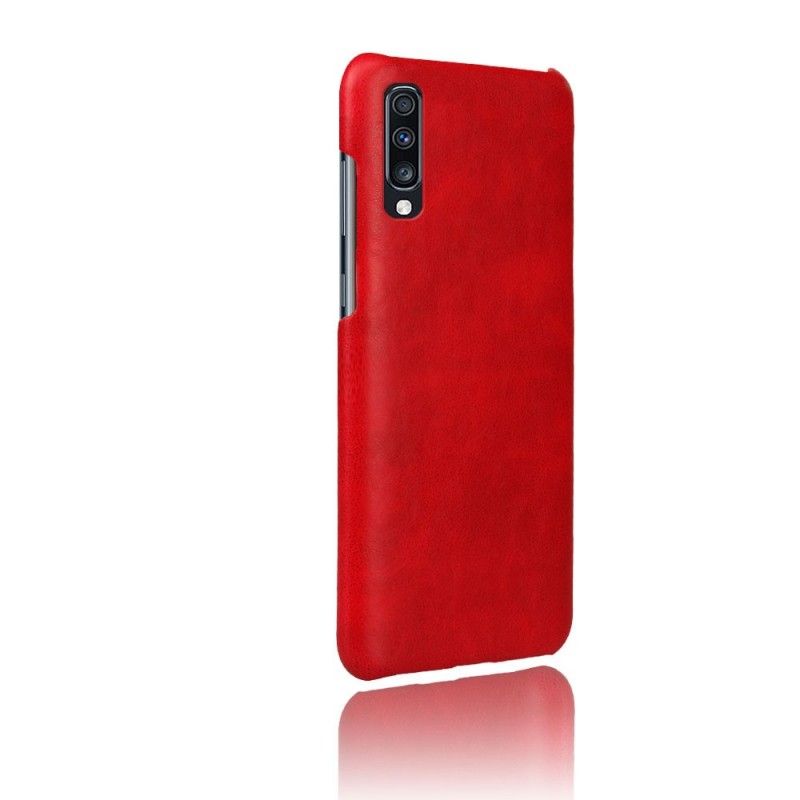 Coque Samsung Galaxy A70 Effet Cuir Litchi Performance