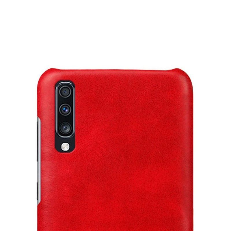 Coque Samsung Galaxy A70 Effet Cuir Litchi Performance