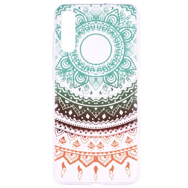 Coque Samsung Galaxy A70 Transparente Mandala Coloré Vintage