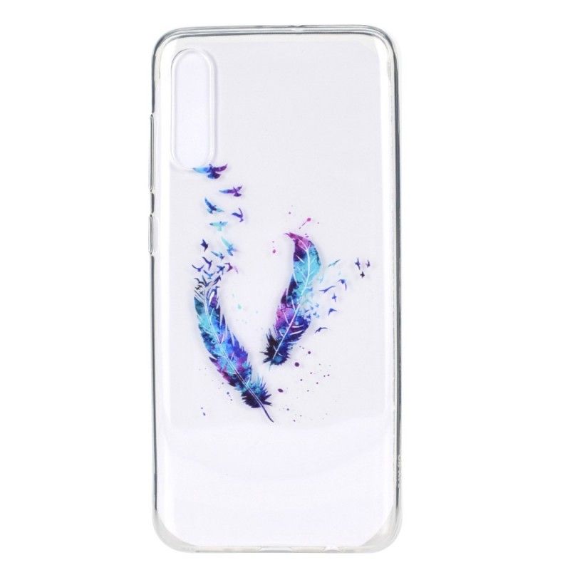 Coque Samsung Galaxy A70 Transparente Plumes