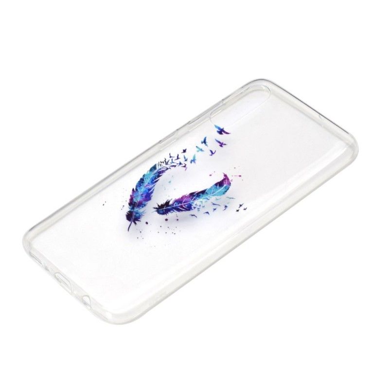 Coque Samsung Galaxy A70 Transparente Plumes