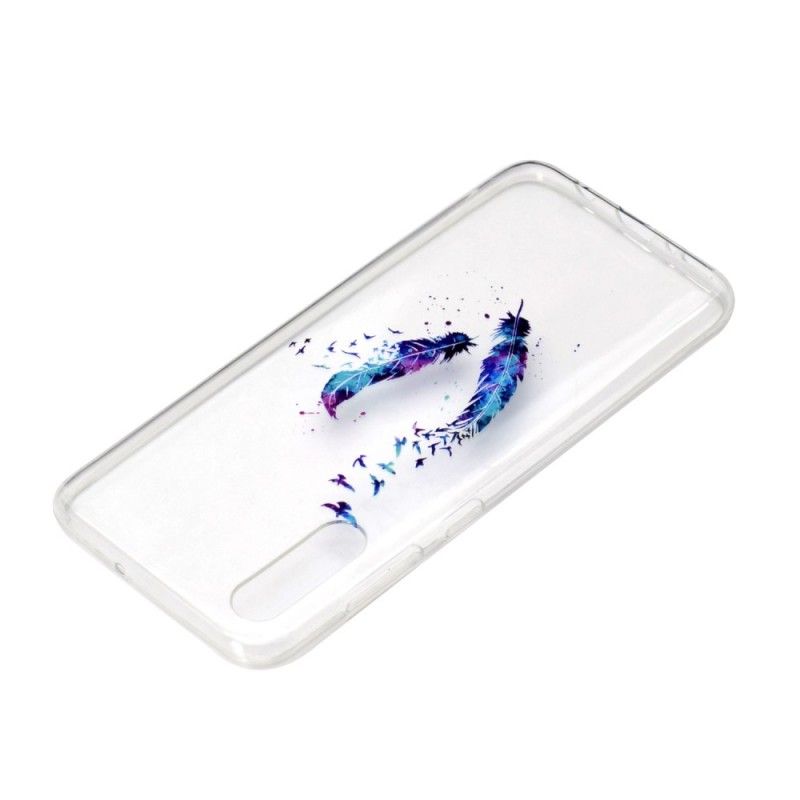 Coque Samsung Galaxy A70 Transparente Plumes