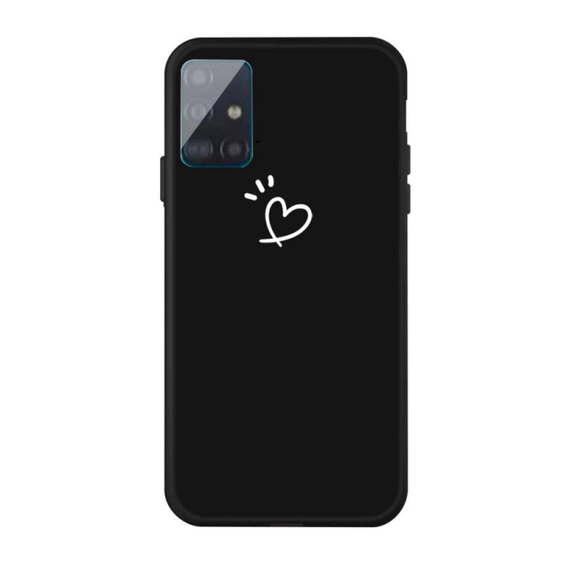 Coque Samsung Galaxy A71 Silicone Coeur Battant