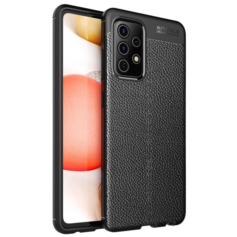 Coque Samsung Galaxy A72 4g / A72 5g Effet Cuir Litchi Double Line