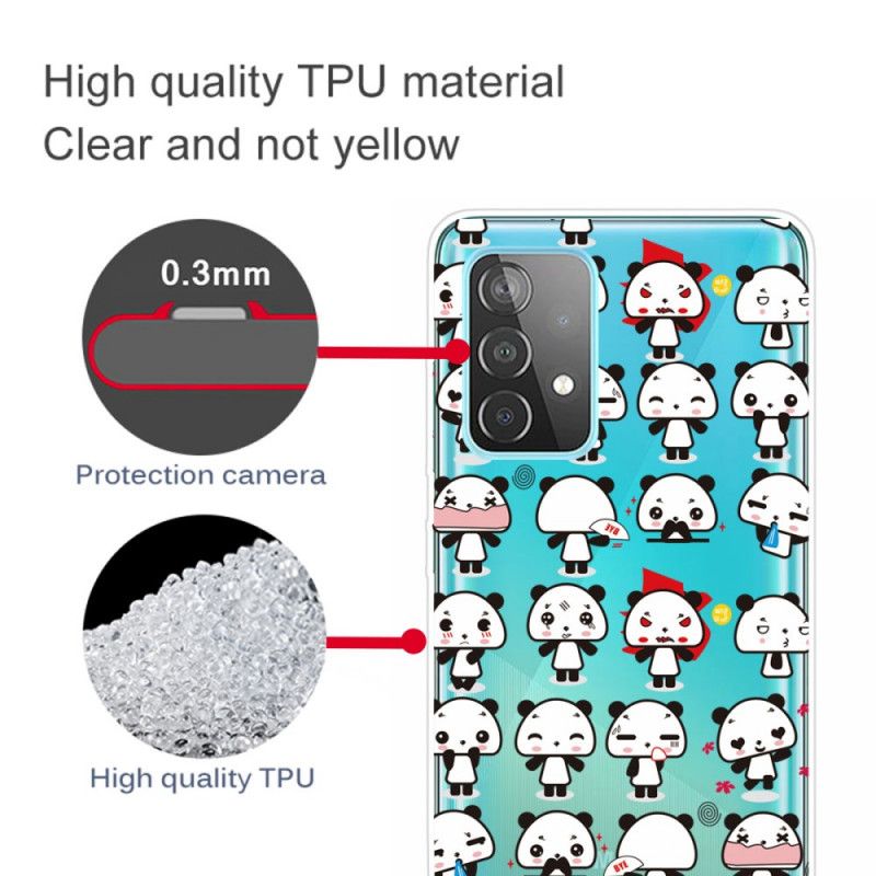 Coque Samsung Galaxy A72 4g / A72 5g Transparente Funny Pandas