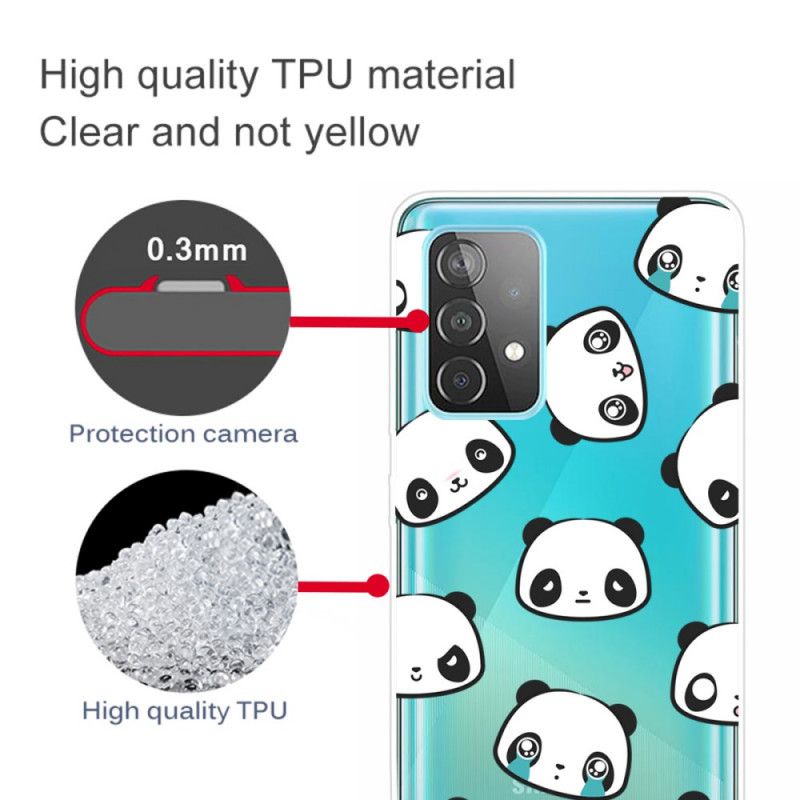 Coque Samsung Galaxy A72 4g / A72 5g Transparente Pandas Sentimentaux