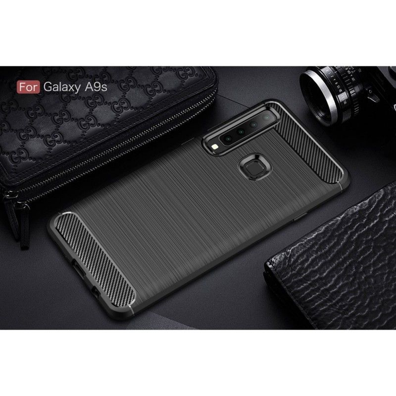 Coque Samsung Galaxy A9 Fibre Carbone Brossée