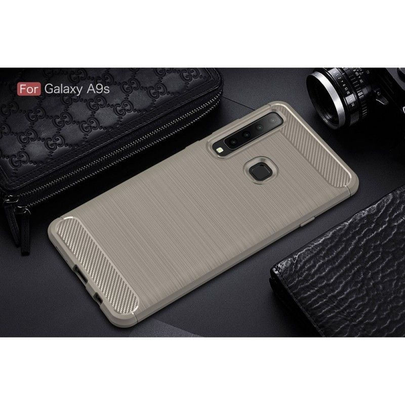 Coque Samsung Galaxy A9 Fibre Carbone Brossée