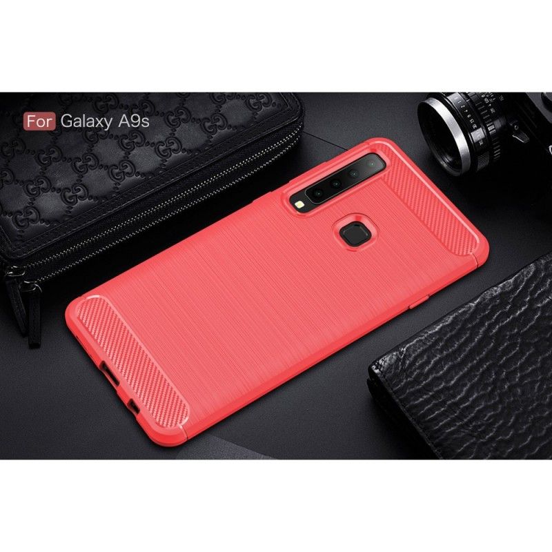 Coque Samsung Galaxy A9 Fibre Carbone Brossée