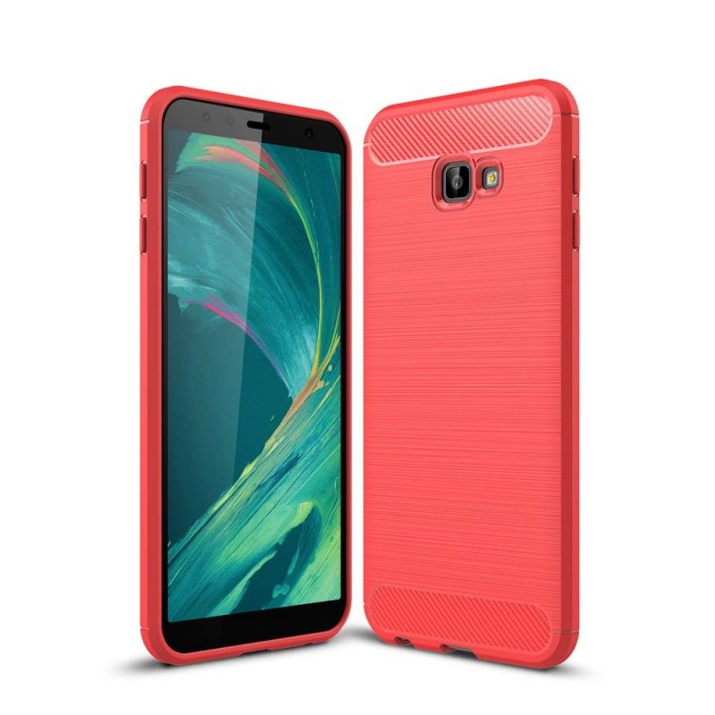 Coque Samsung Galaxy J4 Plus Fibre Carbone Brossée