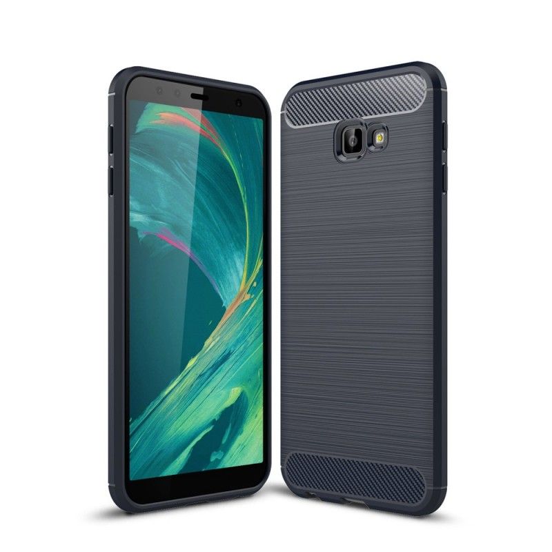 Coque Samsung Galaxy J4 Plus Fibre Carbone Brossée