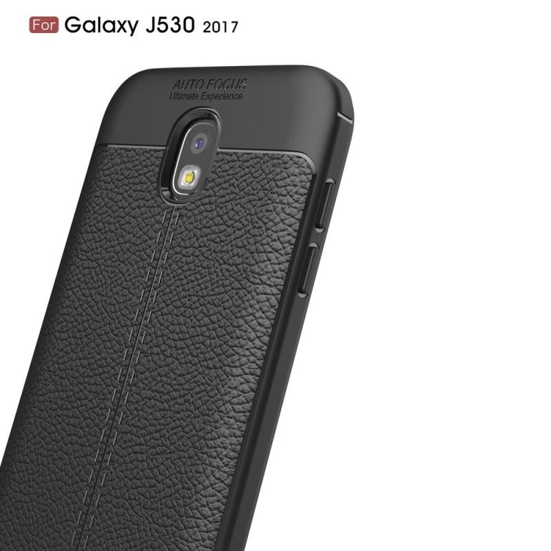 Coque Samsung Galaxy J5 2017 Effet Cuir Litchi Double Line