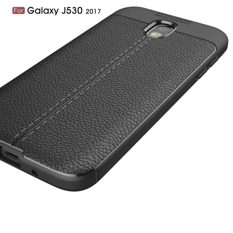 Coque Samsung Galaxy J5 2017 Effet Cuir Litchi Double Line