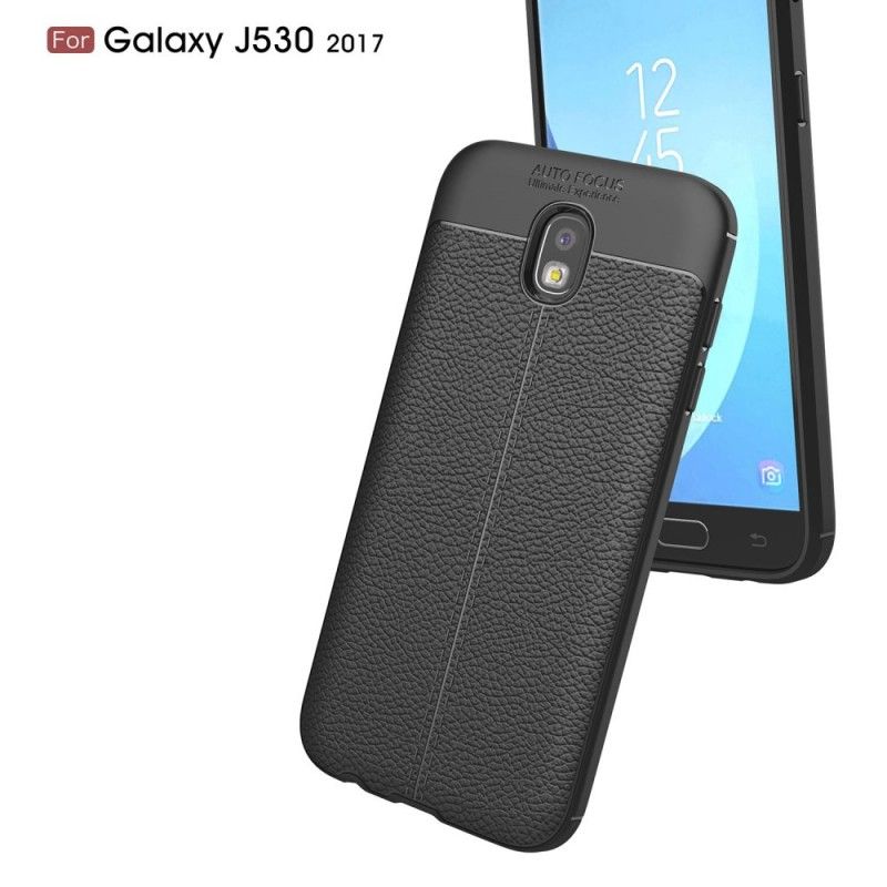 Coque Samsung Galaxy J5 2017 Effet Cuir Litchi Double Line