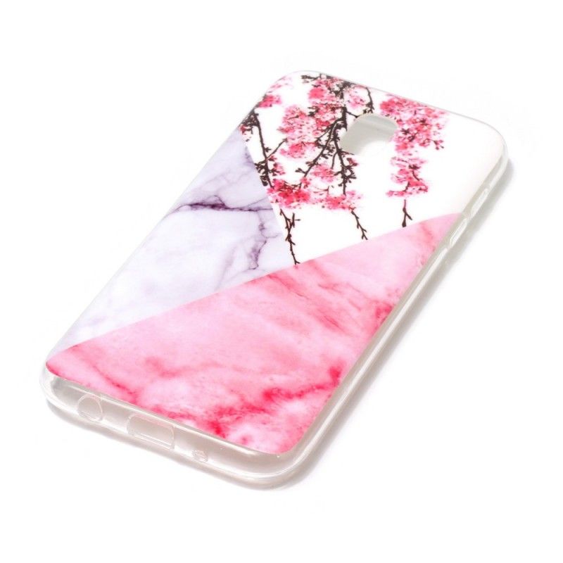 Coque Samsung Galaxy J5 2017 Marbrée Fleurs De Prunier