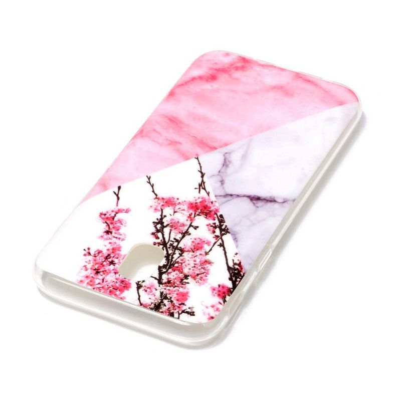 Coque Samsung Galaxy J5 2017 Marbrée Fleurs De Prunier