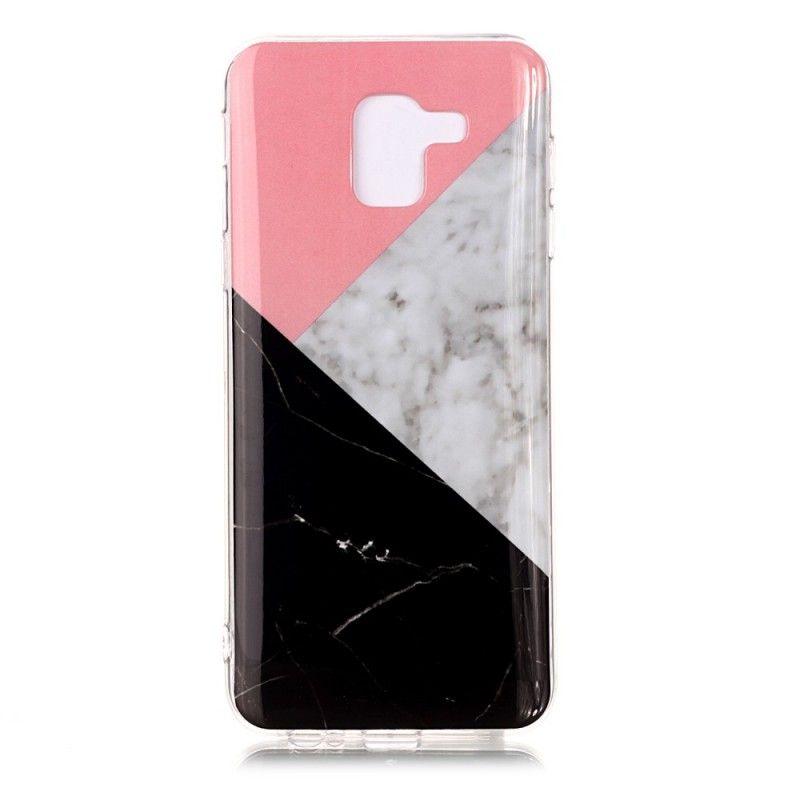 Coque Samsung Galaxy J6 Effet Marbre Gèométrique