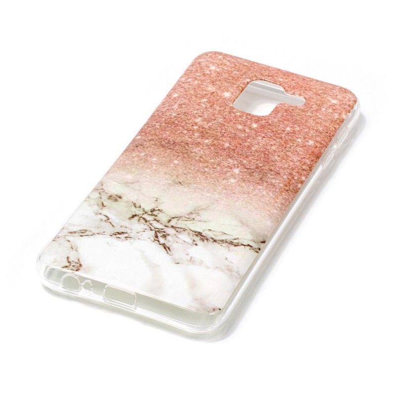 Coque Samsung Galaxy J6 Marbre Paillettes