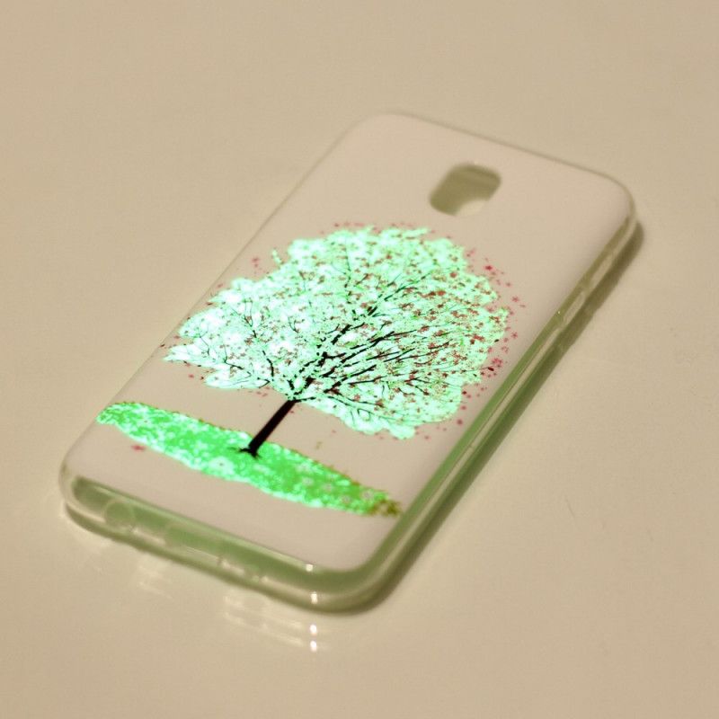 Coque Samsung Galaxy J7 2017 Arbre En Fleurs Fluorescente