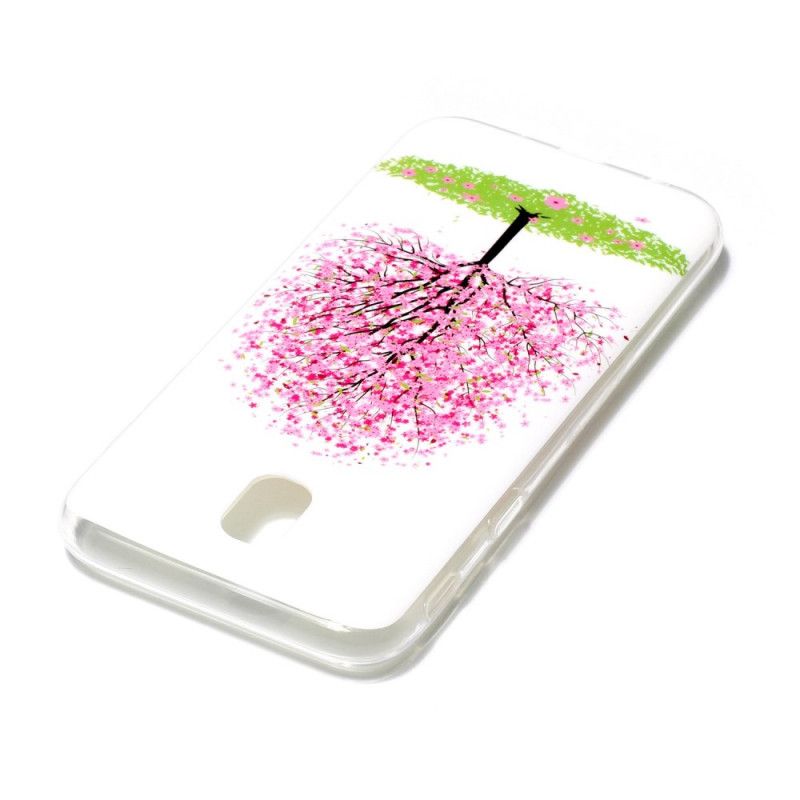 Coque Samsung Galaxy J7 2017 Arbre En Fleurs Fluorescente