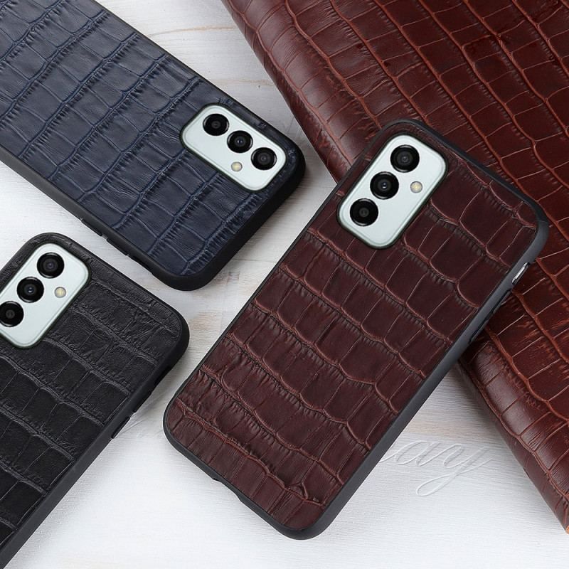 Coque Samsung Galaxy M23 5G Véritable Cuir Texture Crocodile