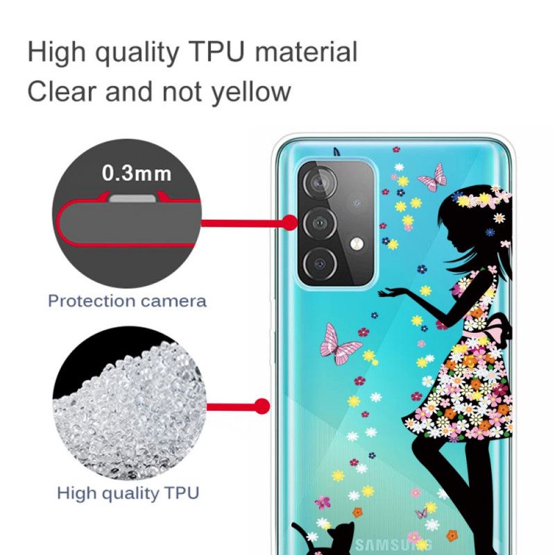 Coque Samsung Galaxy M51 5g Jolie Tête Fleurie