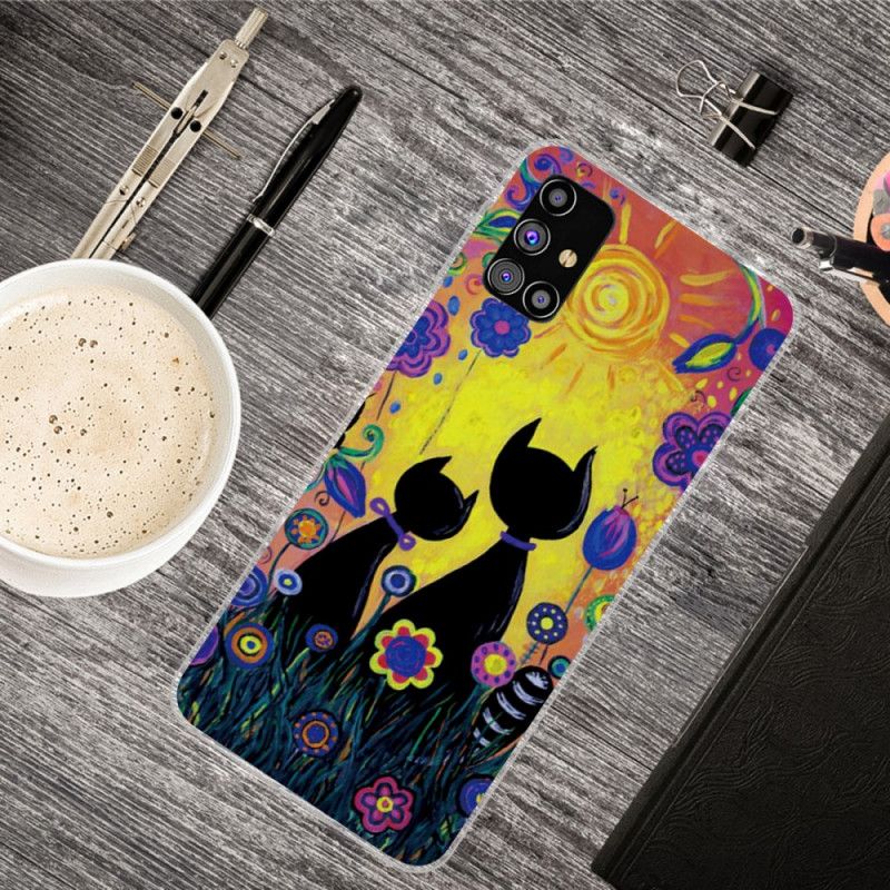 Coque Samsung Galaxy M51 Chat Cartoon