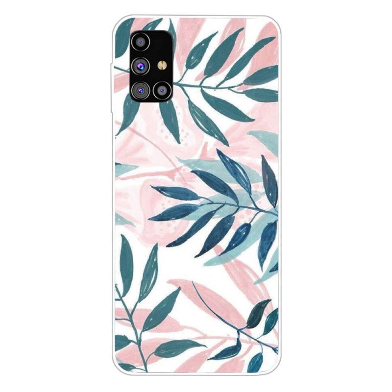 Coque Samsung Galaxy M51 Feuilles