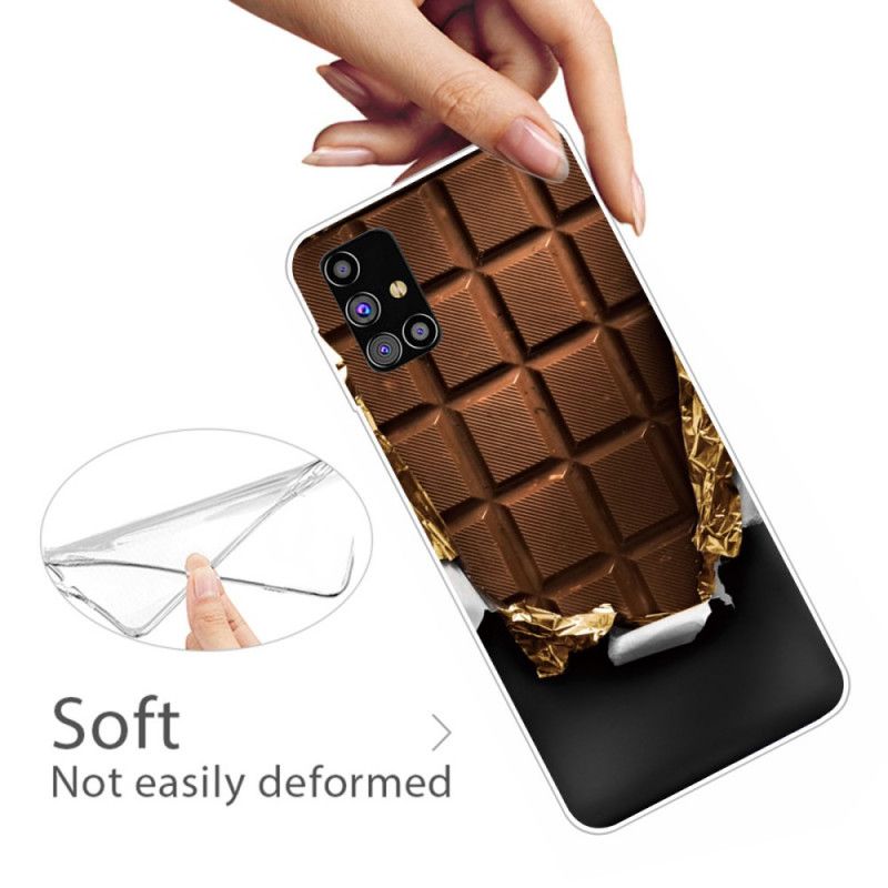 Coque Samsung Galaxy M51 Flexible Chocolat