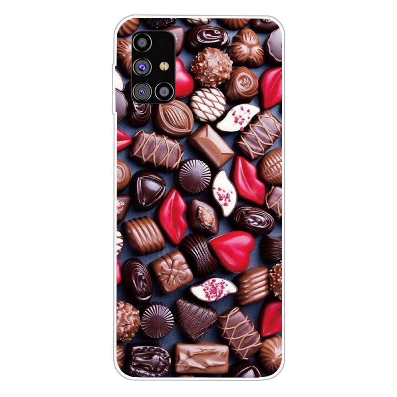 Coque Samsung Galaxy M51 Flexible Chocolat