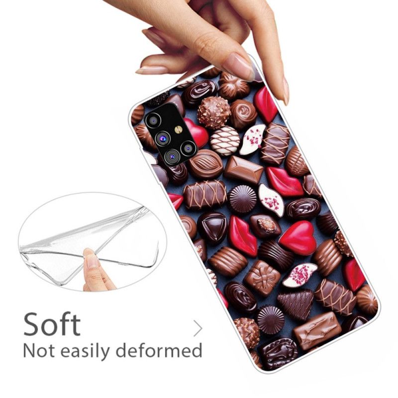 Coque Samsung Galaxy M51 Flexible Chocolat