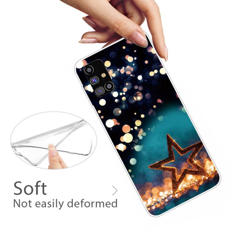 Coque Samsung Galaxy M51 Flexible Étoile