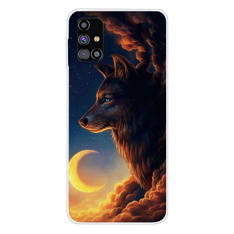 Coque Samsung Galaxy M51 Flexible Loup