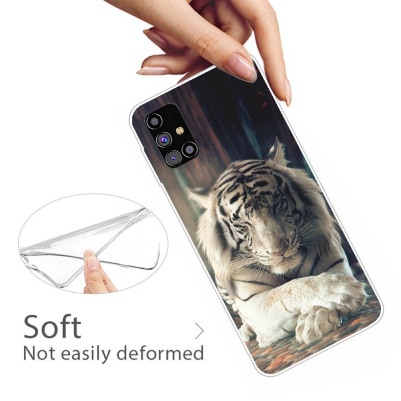 Coque Samsung Galaxy M51 Flexible Tigre