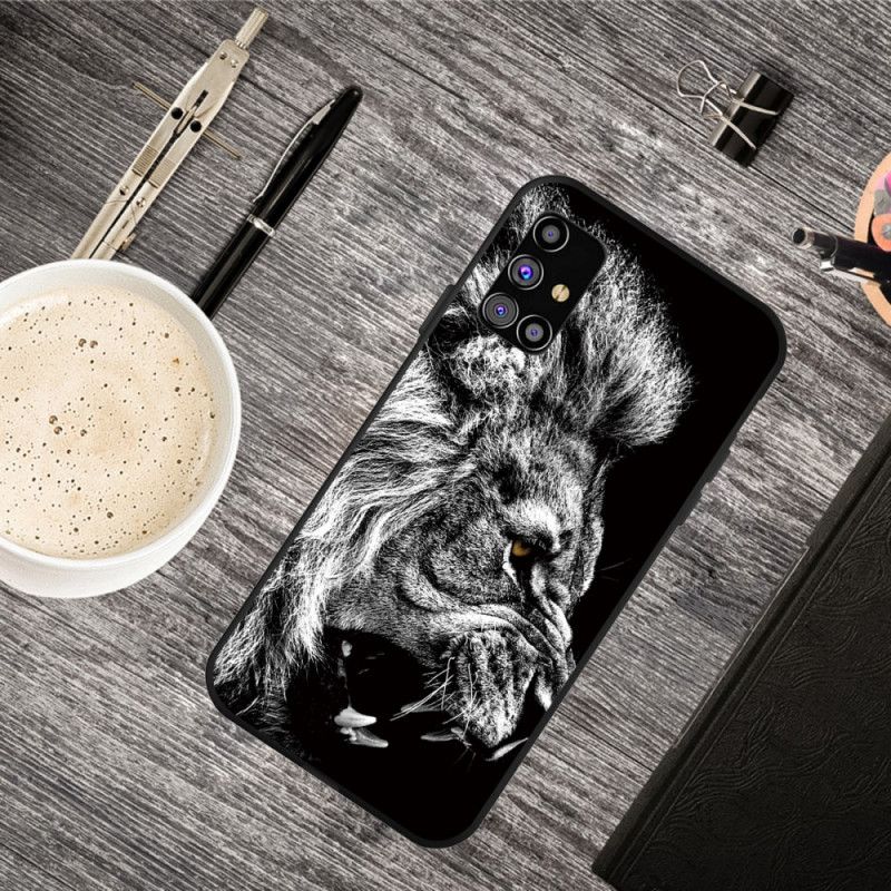 Coque Samsung Galaxy M51 Lion Féroce