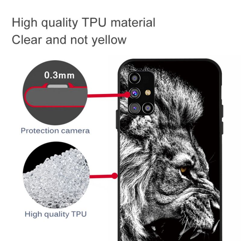 Coque Samsung Galaxy M51 Lion Féroce