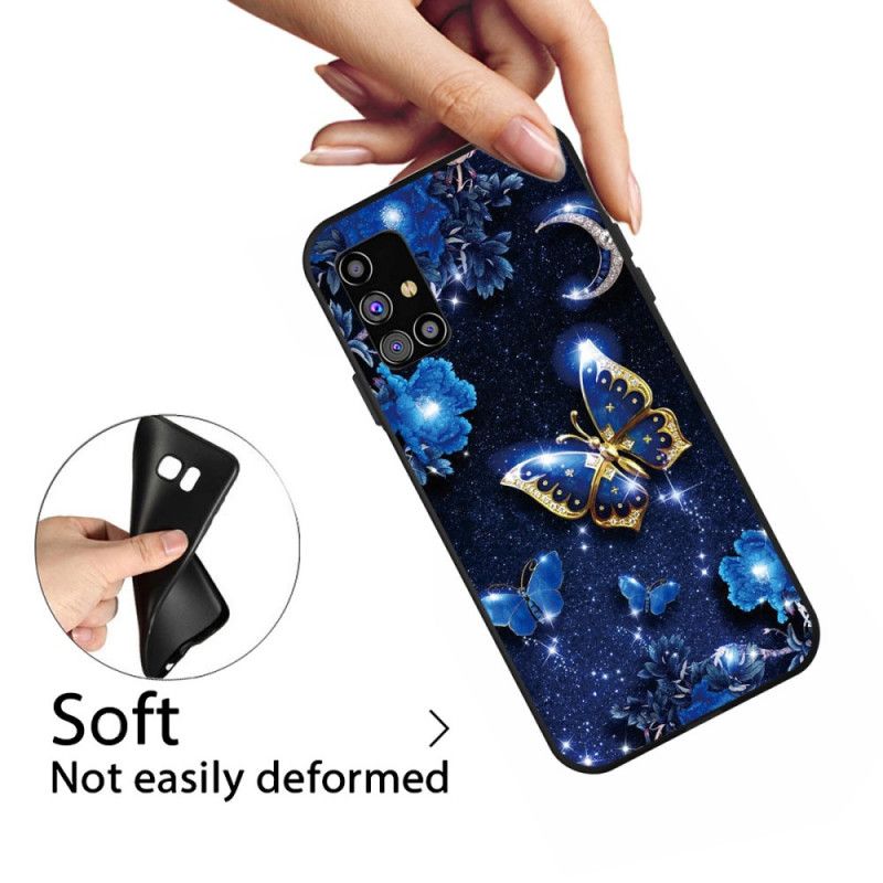 Coque Samsung Galaxy M51 Papillon La Nuit